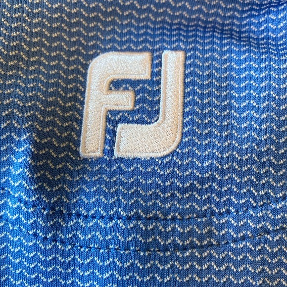 FootJoy FJ Mens Size Large Short Sleeve Polyester Blue Golf Polo Shirt athletic - Picture 4 of 7